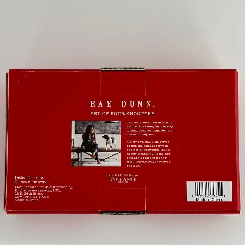 Rae Dunn Set of 4 Celebrate Shot Glass Shooters